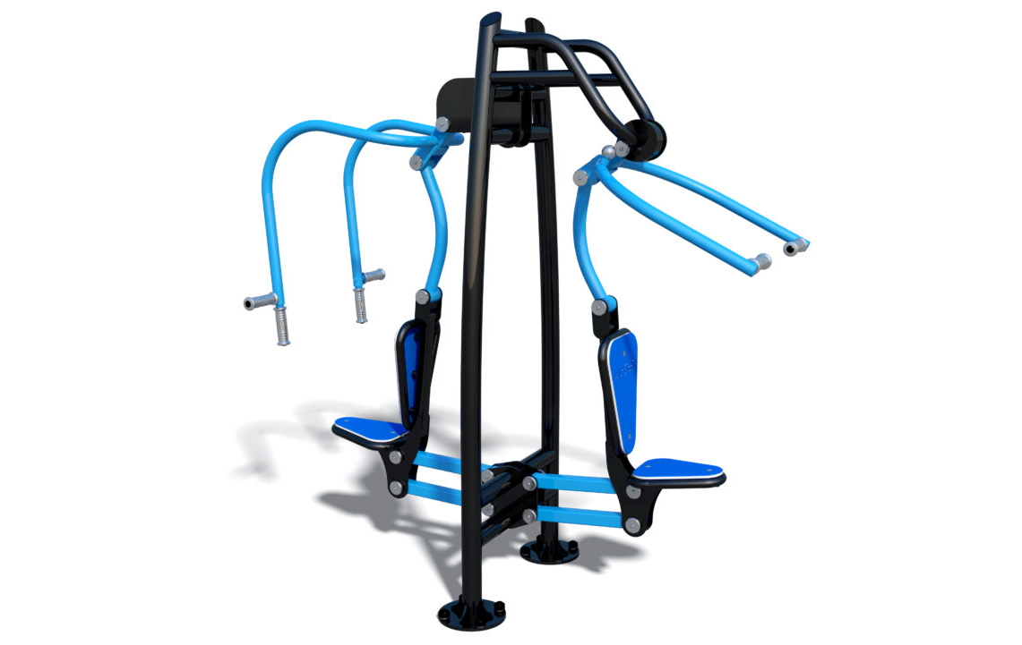 Buiten fitnesstoestel Chest Press & Pull Down Combo