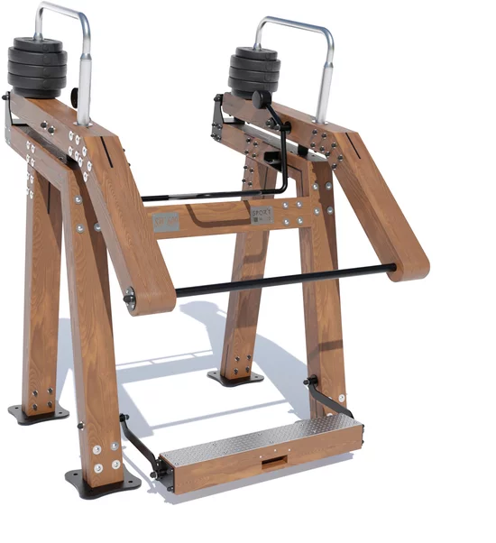 Outdoor krachttrainingsmachine voor de benen